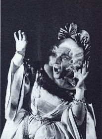 N.L. Wolter in the role of Countess. "The Queen of Spades." The photo. (..    . " ". .) (Belyaev)