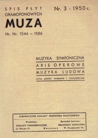 Muza -  3-1950. (Muza - Katalog  3-1950 r.) (Jurek)