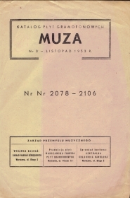 Muza -  3-1953. (Muza - Katalog  3-1953 r.) (Jurek)
