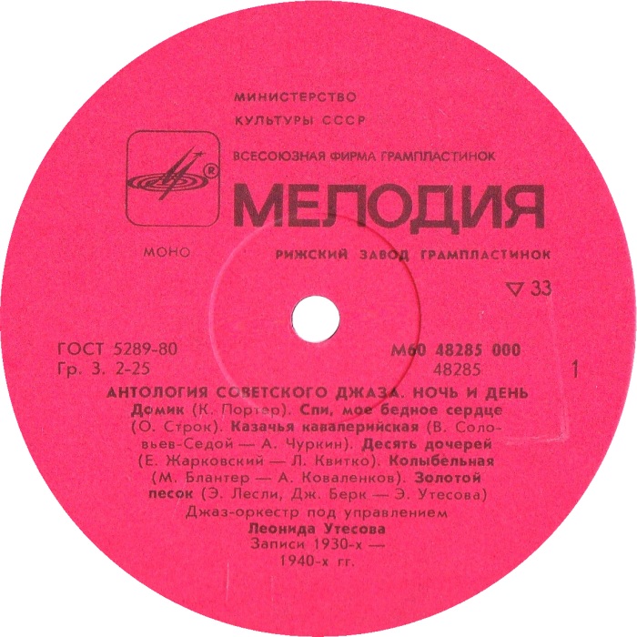 Melodia (LP, Riga Plant)