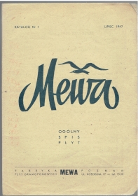 Каталог пластинок Mewa (Katalog płyt Mewa) (Jurek)