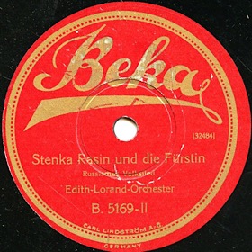 Stenka Rasin and princess (    (-   )) (Stenka Rasin und die Fürstin), folk song (Lotz)