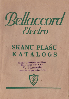 Каталог грампластинок фирмы Bellaccord Electro 1935-го года (Plastmass)