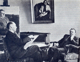 Sergey Yakovlevich Lemeshev in the artists studio V.Efanov. 1946 Photo. (       . . 1946 . .) (Belyaev)