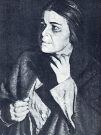 M. P. Maksakov. Nilovna ("Mother", Zhelobinsky). Moscow. 1939. Photography. (М. П. Максакова. Ниловна ("Мать", Желобинский). Москва. 1939 г. Фотография.) (Belyaev)