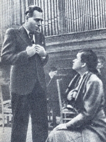 И.С. Козловский и М.П. Максакова на репетиции "Вертера" Массне в Большом зале Московской консерватории, 1937 г.  Фотография (Belyaev)