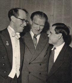 Мстислав Ростропович,В. Добиаш, Леонид Коган, 1955 год. (stavitsky)