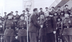 Red Banner Song Ensemble in Czechoslovakia.  1946 (    . 1946 .) (Belyaev)