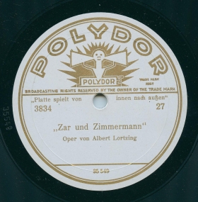 "Zar und Zimmermann" 27 [Gesamtaufnahme] (Den hohen Herrscher würdig zu empfangen),  (Opera Zar und Zimmermann) (Lotz)
