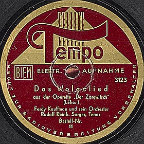 Volga song ("Alone, again alone!") (Das Wolgalied ("Allein, wieder allein!")) (operetta The tsarevich, act 1) (mgj)