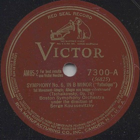 Symphony No.6, in B minor ("Pathetique") 1 part, Adagio. Allegro non troppo - continued ( 6 ,  , "", 1 . Adagio. Allegro non troppo - ), symphony piece (Symphony Sixth "Pathetique") (Zonofon)