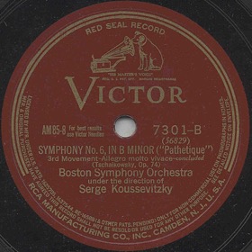 Symphony No.6, in B minor ("Pathetique") 3st Movement- Allegro molto vivace - continued ( 6 ,  , "", 3 . - Allegro molto vivace - ), symphony piece (Symphony Sixth "Pathetique") (Zonofon)