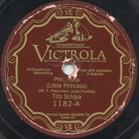 Princesita, neapolitan song (Zonofon)