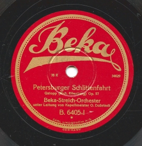 Petersburger sleigh ride (op. 57) (Petersburger Schlittenfahrt (Op. 57)), galopp (Lotz)