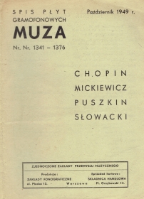 Muza - Catalog October 1949 (Muza - Katalog  październik 1949) (Jurek)