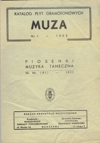 Muza - Каталог 1-1953г. (Jurek)