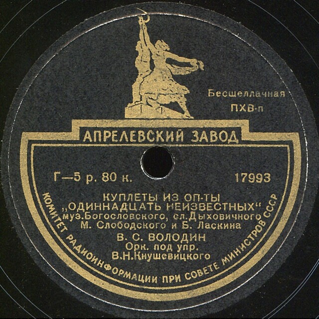 Russian recording. Апрелевский марш. Куплеты. Советские детские куплеты. Куплеты водовоза пластинка